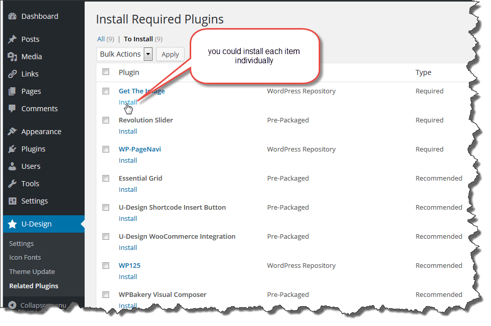 single install plugins